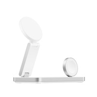 Produits chauds Portable multifonctionnel 3 en 1 chargeur sans fil pour montre intelligente Station de voyage pour iphone 15 Logo personnalisé pliable