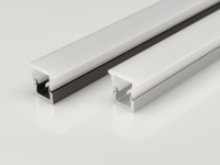 Profil LED personnalisé en alliage d'aluminium trempé T5 6063, surface anodisée, blanc chaud 3500K, 90 CRI, DC 12V, pour armoire
