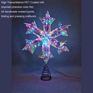 ฟิล์ม PET สีสันสดใส ขนาด 11-13 นิ้ว สำหรับตกแต่งยอดต้นคริสต์มาส พร้อมไฟ LED ส่องสว่าง สำหรับตกแต่งบ้านและงานปาร์ตี้ - Product Image 3