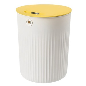 Poubelle ronde à rayures avec couvercle 10L pour cuisine et chambre, seau de rangement avec couvercle - Product Image 4