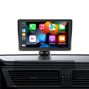 Tela Carplay sem fio para carro, tela inteligente estéreo Android Auto portátil, fácil instalação, tela de toque IPS Bluetooth 5.0, link espelhado