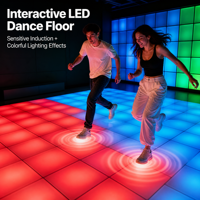 Jeu interactif d'éveil au sol en métal pour intérieur, avec capteurs lumineux, cube d'arcade et pédale de jeu, pour parc de trampolines
