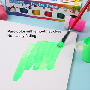 Panwenbo 22ml peinture acrylique non toxique pour le bricolage 6 couleurs d'affiches solides pour les enfants pour le papier de toile Logo personnalisé Bienvenue - Product Image 4