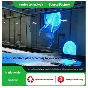 屋内フルカラーガラススクリーン<span class=keywords><strong>LED</strong></span>透明ディスプレイ高精細広告スクリーン3.91-7.82 800cd輝度3年保証 - Product Image 2