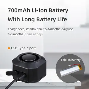 110dB เตือนจักรยานไร้สายรีโมตป้องกันการโจรกรรมรถความปลอดภัยปรับความไวได้เสียงเตือนขี่จักรยาน - Product Image 5