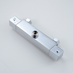 Cabezal de Ducha Termostático Cuadrado de Cobre con Control de Temperatura, Set de Ducha de Lluvia 3.5-4.9gpm, Monomando con Válvula de Cerámica - Product Image 3