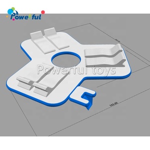 Phổ biến giải trí <span class=keywords><strong>Inflatable</strong></span> nổi nền tảng bơi nước đảo máy bay phản lực trượt tuyết Dock Mat dwf chất liệu cho bán cho thuê - Product Image 2
