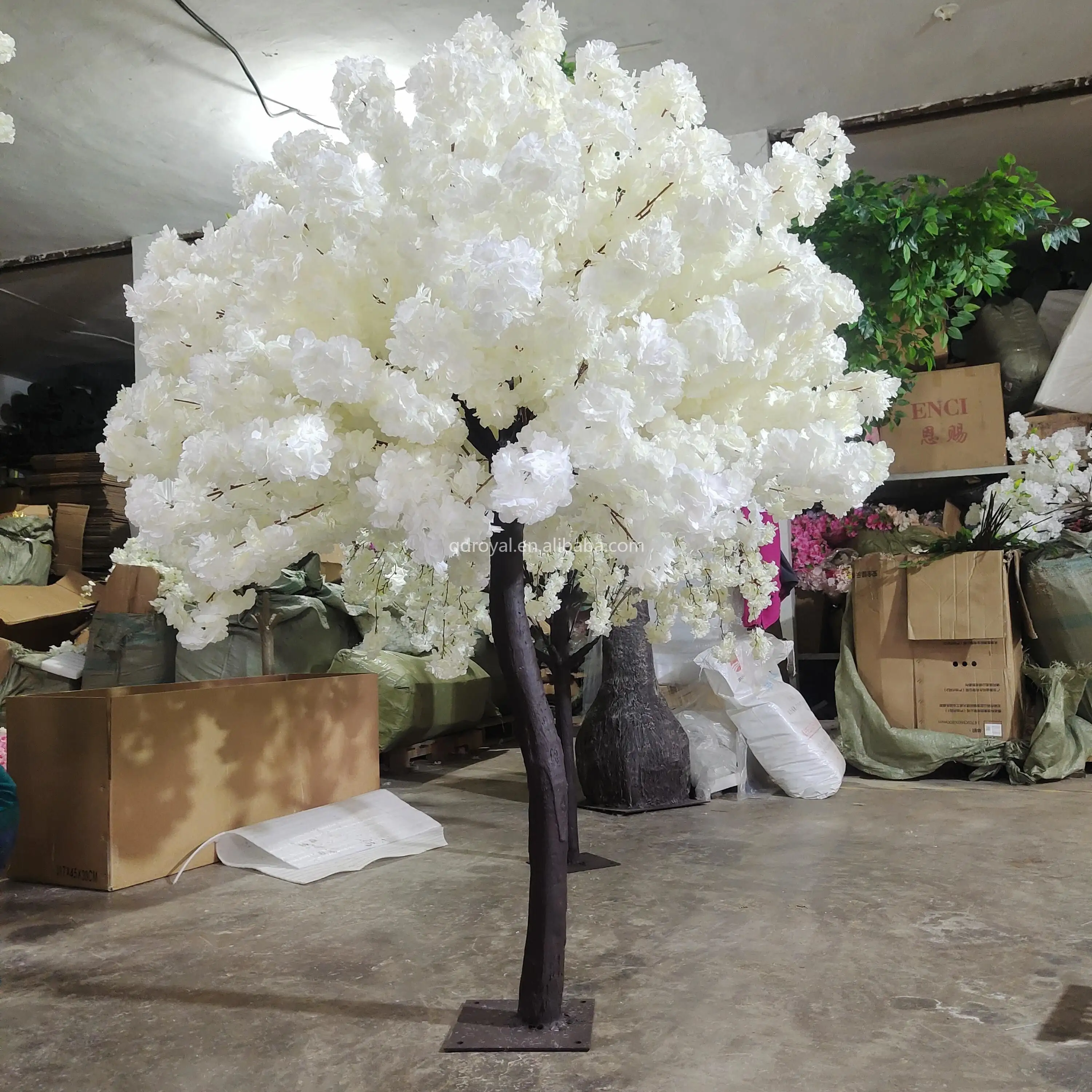 Kunden spezifische Sakura Baum Hochzeit Einkaufs zentrum Hotel Dekoration 2Meter 7ft künstliche Pflanze Kirschblüten baum