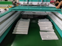 Machine de fabrication de sacs T-shirt en plastique HDPE/LDPE numérique automatique à deux lignes pour emballage alimentaire avec composants essentiels PLC et moteur RQJX