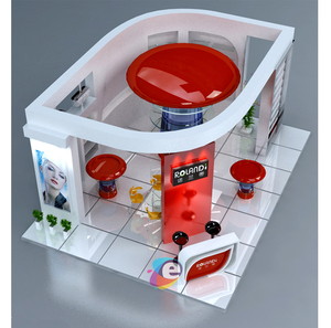 Design Customized <strong>Moustache</strong> Cosmetic White <strong>Perfume</strong> Cosmetic Kiosk Grows Salon Counter OEM - Product Image 6