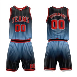 Divisa da Basket Personalizzata con Sublimazione, Magliette e Pantaloncini <span class=keywords><strong>NBA</strong></span> Traspiranti ad Asciugatura Rapida, Abbigliamento Sportivo da Allenamento - Product Image 3