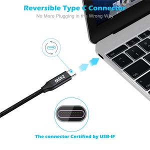 Cavo USB-<span class=keywords><strong>C</strong></span> a USB-<span class=keywords><strong>C</strong></span> da 240W PD3.1, Cavo in Nylon Intrecciato per Ricarica Rapida e Trasferimento Dati USB4 per Telefono, Laptop, Scanner di Codici a Barre 1m/2m - Product Image 2
