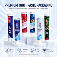 Tube de dentifrice en aluminium et plastique de qualité alimentaire, toucher doux, 50 ml, bouchon à vis, logo personnalisé imprimé UV, emballage pour soins bucco-dentaires