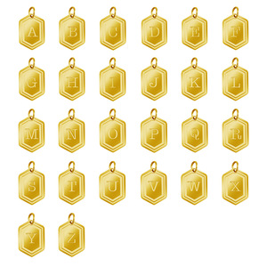 Colgante personalizado con letras del alfabeto, joyería con 26 letras chapadas en oro, collar con iniciales, gran oferta - Product Image 6