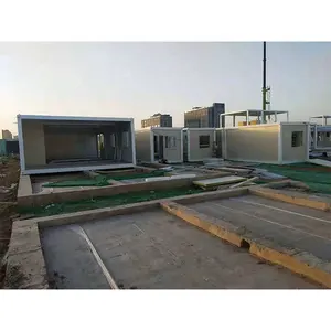 中国设计现代设计预制别墅钢结构出口预制40英尺集装箱框架房