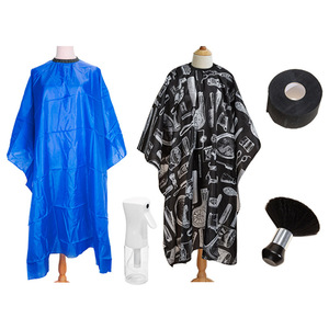 Playboy Hairdressing Cape Set With Spray Bottle Brush And Tape For Salon Use Water Resistant Polyester Material - Product Image 1