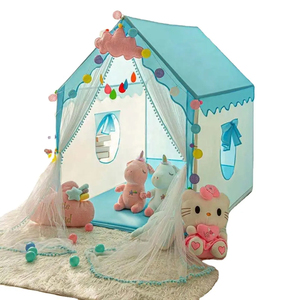 Niños princesa niñas Casa Grande punteada malla ventilada interior niños <span class=keywords><strong>Castillo</strong></span> jugar juguete tienda <span class=keywords><strong>de</strong></span> poliéster - Product Image 3