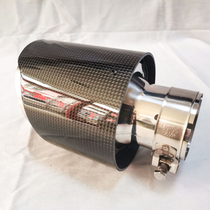 Puntas de Escape de Fibra de Carbono Modificadas para Sistema de Escape de Automóvil, Borde Recto, Acero Inoxidable, Negro Mate para BMW G30 - Product Image 2