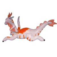Carton promotionnel en PVC respectueux de l'environnement, animal gonflable personnalisé, dragon avec des ailes pour les fêtes en intérieur et en extérieur