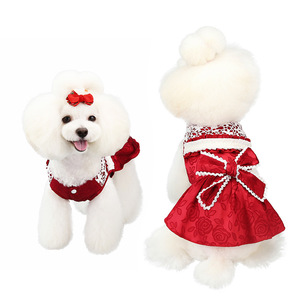 Vestido de gato fofo para festas de verão, roupas luxuosas para cães de estimação, vestidos sexy femininos para cães - Product Image 1