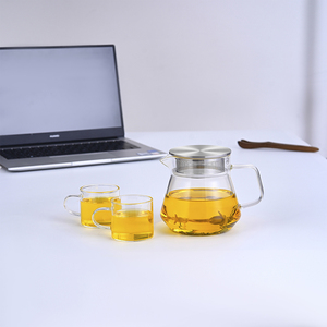 Cnglass làm bằng tay thủy tinh borosilicate ấm trà Stovetop an toàn <span class=keywords><strong>Glass</strong></span> <span class=keywords><strong>Pitcher</strong></span> với nắp thép không gỉ và vòi rò rỉ bằng chứng cà phê nồi - Product Image 6