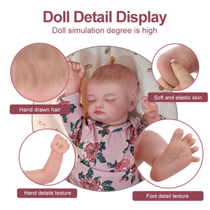 Betty boneka bayi baru lahir, boneka Reborn buatan tangan dicat seperti hidup yang dilukis oleh seniman seluruh tubuh silikon vinil tahan air 18 inci
