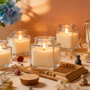 ขวดแก้วเปล่าทรงสี่เหลี่ยมขนาด 50 มล. พร้อมฝาไม้ สำหรับใส่เครื่องเทศ เมล็ดกาแฟ เทียน ของชำร่วยงานปาร์ตี้ พร้อมบริการสกรีนโลโก้ตามแบบ - Product Image 2