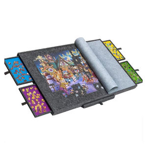 Nouvelle table de <span class=keywords><strong>puzzle</strong></span> portable en feutre pour enfants, <span class=keywords><strong>puzzle</strong></span> de 1000 pièces, tapis de <span class=keywords><strong>puzzle</strong></span> non tissé avec 6 tiroirs, portable - Product Image 3
