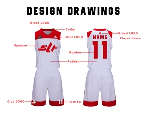 Grosir Jersey celana pendek basket polos ukuran Plus Set pemuda kustom pengiriman cepat seragam basket Amerika Jersey