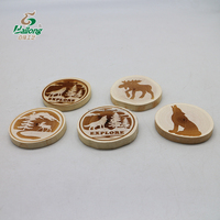 Aimant de réfrigérateur en bois souvenir gravé au laser personnalisé