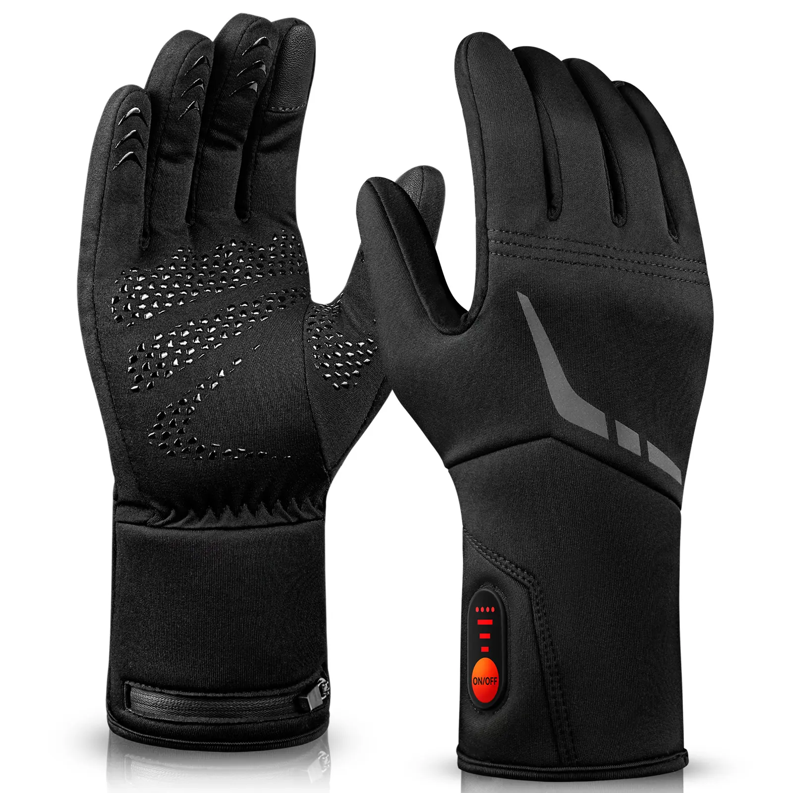 Li-ion 7.4V elektrikli şarj edilebilir pil ısıtmalı parmak eldiven erkek kadın kış kayak motosiklet yürüyüş eldiven isı için