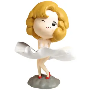 SE7 Marilyn bella figura nordica statua di Monroe simulazione resina artigianato bella grande testa bambola