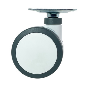 Rodízios médicos de PU para cama médica, rodas duplas com placa superior 3lN/4lN/5IN, rodízios hospitalares, rodízios médicos - Product Image 2