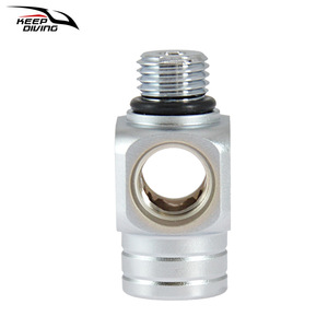Keep <b>Diving</b> Aluminum Alloy High Pressure Adapter For Scuba <b>Diving</b> Compressed Air <b>Tank</b> 1 Out 3 Connector - Product Image 2