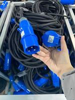 Câble d'extension monophasé de type CEE avec fiches mâles 16A/3pin et connecteurs femelles câble d'alimentation étanche