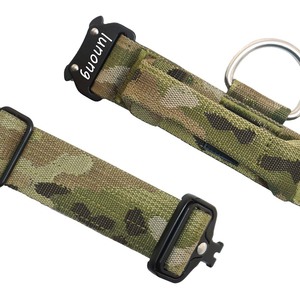 Lunong Luxury Custom Camouflage <b>Dog</b> <b>Collar</b> Tactical Design Metal Plate Nylon Material Color Options for Heavy Duty Pet Training - Product Image 3