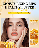 Baume à lèvres hydratant nourrissant non collant volumateur de lèvres Porte-clés Huile à lèvres transparente au miel Gloss avec applicateur à pointe