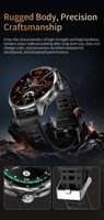 Montre connectée H100 4G GSM avec carte SIM, écran AMOLED, navigation GPS, suivi de la forme physique et du sommeil, réveil, assistant vocal IA