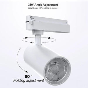 Công Suất Cao Thương Mại Thay Đổi Độ Sáng <span class=keywords><strong>9W</strong></span> 13W 18W 30W <span class=keywords><strong>COB</strong></span> <span class=keywords><strong>LED</strong></span> Theo Dõi Ánh Sáng Nhôm Đường Sắt Dải Có Thể Điều Chỉnh Góc Spotlight - Product Image 3