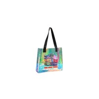 Sac fourre-tout en PVC irisé imprimé au laser, style dessin animé personnalisé, inspiré d'Instagram, grande capacité, sac à bandoulière