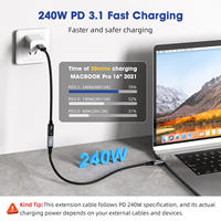 SYONG 40Gbps USB4 USB-C Verlängerungskabel 240W Thunderbolt 4, 8K60Hz Kompatibel mit Hub, Dock, Monitor, iPhone 17, MacBook Extern