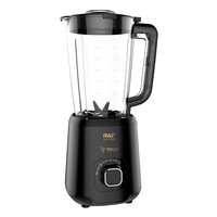 Mixeur Électrique RAF R.3033 500W 1.5L, 24000 tr/min, Quatre Lames en Acier Inoxydable, Bol en Plastique, Deux Vitesses, Contrôle de la Pulvérisation pour Jus de Fruits