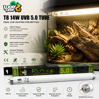 LuckyHerp T8 14W UVB5.0 Lampe UVB Spirale en Verre pour Reptiles Écologique Blanche Intérieur Toutes Saisons 15 pouces pour Serpents Lézards Gécoques