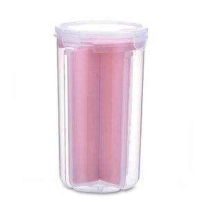 Facile Essentiels Sur Le Pouce Grain Boîte De <span class=keywords><strong>Rangement</strong></span> Hermétique Conteneurs avec Séparateurs Ronde SANS BPA Conteneur De Stockage (4 Sections) - Product Image 6