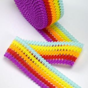 Gaun anyaman elastis renda 5 baris kustom pabrik JC dan pita dekorasi jahit pakaian - Product Image 2