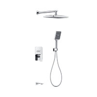 Ensemble de mitigeur de douche encastré en laiton massif, 3 fonctions, robinet de douche mural avec certifications internationales complètes