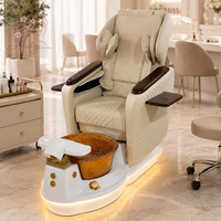 Chaise de pédicure électrique avec base LED pour salon de manucure, capacité de poids 250 kg, spa pour les pieds, chaises de manucure avec lumière LED