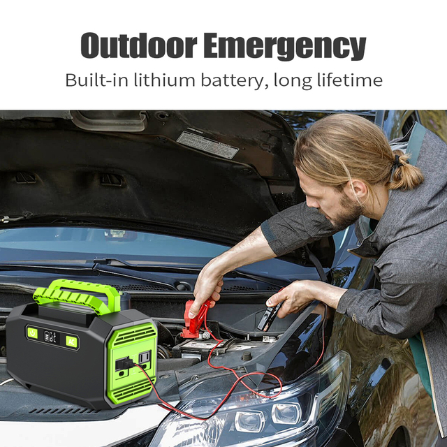 200w 145wh Portable Power Station Car Jump Starter Emergency Outdoor Camping Backup Power Supply