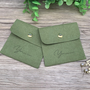 Bolsa de Regalo Personalizada de Microfibra para Anillos, Collares y Pendientes, Bolsa para Joyería con Botón - Product Image 5