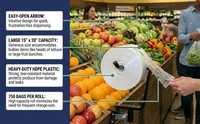 HDPE produceertassen op rol, voedselveilige transparante plastic zakken voor supermarkt fruit- en groenteverpakkingen